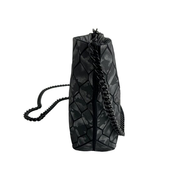 Patrizia Luca Women's Black Geo Tile & Chain Strap Shoulder Crossbody Bag Sz S - Picture 5 of 12